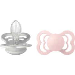 BIBS Fopspeen Supreme Haze En Blossom Silicone 6-36 Maanden, 2 Stuks.