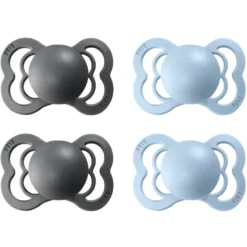 BIBS Fopspenen Supreme Baby Blauw / IJzer Siliconen 0-6 Maanden, 4st. -Lief En Klein bibs fopspenen supreme baby blauw ijzer siliconen 0 6 maanden 4st a321152 4