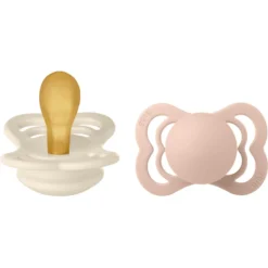 BIBS Latex Fopspeen Supreme Blush /Ivory 0-6 Maanden, 2 Stuks.