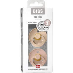 BIBS Soother Colour Blush / Vanille 6-18 Maanden, 2 Stuks. -Lief En Klein bibs soother colour blush vanille 6 18 maanden 2 stuks a320778 2