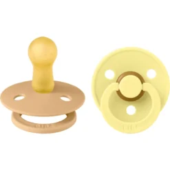 BIBS Soother Colour Desert Sand & Sunshine 6-18 Maanden, 2 Stuks.