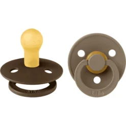BIBS Soother Colour Mokka/Donkere Eik 0-6 Maanden, 2 St.