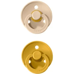 BIBS Soother Colour Mosterd / Vanille 6-18 Maanden, 2 Stuks. -Lief En Klein bibs soother colour mosterd vanille 6 18 maanden 2 stuks a320789 4