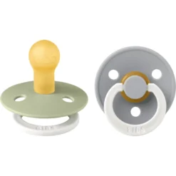 BIBS Soother Colour Sage / Wolk Night 0-6 Maanden, 2 Stuks.