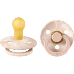 BIBS Soother Colour Tie Dye Blush En Ivoor 0-6 Maanden, 2 Stuks.