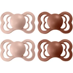 BIBS Soother Supreme Blush / Woodchuck Latex 6-36 Maanden, 4 St.