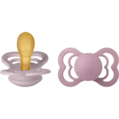 BIBS Soother Supreme Dusky Lilac / Heather Latex 6-36 Maanden, 2 Stuks.