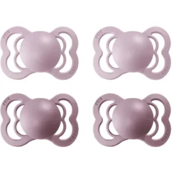 BIBS Soother Supreme Dusky Lilac / Heather Silicone 0-6 Maanden, 4 St.