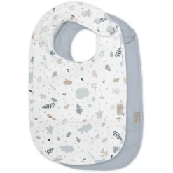 Cam Cam Copenhagen Poly Slabbetje Met Zakje 2-pack Forest Lichtblauw