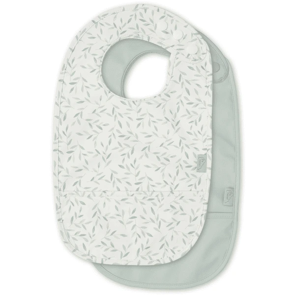 Cam Cam Copenhagen Poly Slabbetje Met Zakje 2-pack Green Leaves Lichtgroen 2 Cam Cam Copenhagen Poly Slabbetje Met Zakje 2-pack Green Leaves Lichtgroen - Afbeelding 2