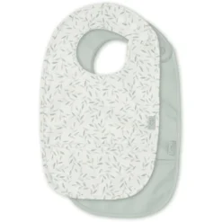 Cam Cam Copenhagen Poly Slabbetje Met Zakje 2-pack Green Leaves Lichtgroen