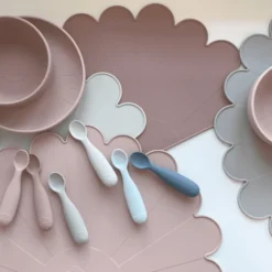 Cam Cam Copenhagen Cam Cam® COPENHAGEN Siliconen Lepel Bloem, Licht Sand /Aarde, Set Van -Lief En Klein cam cam copenhagen siliconen lepel bloem licht sand aarde set van a371046 3