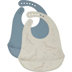 CeLaVi Silicone Slabbetje 2 Pak Amber Bruin -Lief En Klein celavi silicone slabbetje 2 pak amber bruin a412060 2