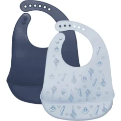 CeLaVi Siliconen Slabbetje 2 Pak Blauw