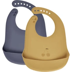 CeLaVi Siliconen Slabbetje 2 Pak Blauw Gran