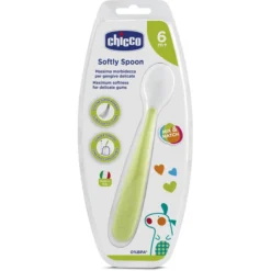 Chicco Lange Voedingslepel Groen Silicone Vanaf 6 Maanden -Lief En Klein chicco lange voedingslepel groen silicone vanaf 6 maanden a313959 3