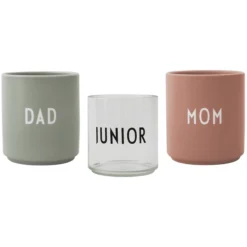 Design Letters FAMILIE Geschenkbox Porseleinen Bekers En Drinkglas Gemaakt Van Tritan Met Lasergravure, 3-delige Set -Lief En Klein design letters familie geschenkbox porseleinen bekers en drinkglas gemaakt van tritan met lasergravure 3 delige set a315364 3