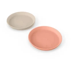 Done By Deer ™ Bord Kiddish 2-pack Elphee Sand /Coral -Lief En Klein done by deer bord kiddish 2 pack elphee sand coral a341387 2