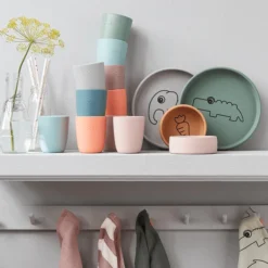 Done By Deer ™ Croco Kleurenmix Servies Set, Silicone -Lief En Klein done by deer croco kleurenmix servies set silicone a341407 3