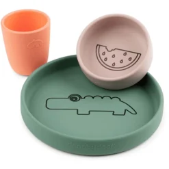 Done By Deer ™ Croco Kleurenmix Servies Set, Silicone -Lief En Klein done by deer croco kleurenmix servies set silicone a341407 4