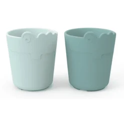 Done By Deer ™ Drinkbeker Kiddish 2-Pack Croco Blauw -Lief En Klein done by deer drinkbeker kiddish 2 pack croco blauw a341374 4