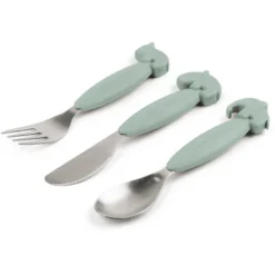 Done By Deer ™ Easy Grip Bestek Hert Friends Groen -Lief En Klein done by deer easy grip bestek hert friends groen a341368 2