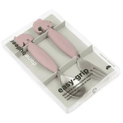 Done By Deer ™ Easy-grip Lepel En Vork Set, Hert Friends Roze -Lief En Klein done by deer easy grip lepel en vork set hert friends roze a373549 3