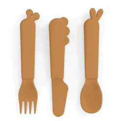 Done By Deer ™ Kiddish Bestek Set Hert Friends Mosterd Geel -Lief En Klein done by deer kiddish bestek set hert friends mosterd geel a341391 4