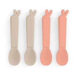 Done By Deer ™ Kiddish Spoon 4-pack Lalee Sand /Coral -Lief En Klein done by deer kiddish spoon 4 pack lalee sand coral a341396 3