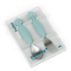 Done By Deer ™ Lepel & Vork Set YummyPlus Zee Friends In Blauw -Lief En Klein done by deer lepel amp vork set yummyplus zee friends in blauw a310915 3