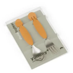 Done By Deer ™ Lepel & Vork Set YummyPlus Zee Friends In Mosterdgeel -Lief En Klein done by deer lepel amp vork set yummyplus zee friends in mosterdgeel a310917 3