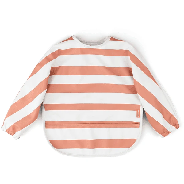 Done By Deer ™ Mouwzak Slabbetje Stripes Papaja 5 Done By Deer ™ Mouwzak Slabbetje Stripes Papaja - Afbeelding 5