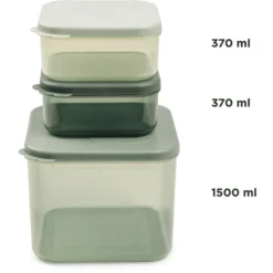 Done By Deer ™ Opslagcontainerset L, Elphee Groen -Lief En Klein done by deer opslagcontainerset l elphee groen a404587 2