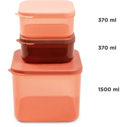 Done By Deer ™ Opslagcontainerset L, Elphee Papaya -Lief En Klein done by deer opslagcontainerset l elphee papaya a404588 3