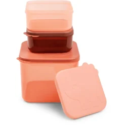 Done By Deer ™ Opslagcontainerset L, Elphee Papaya -Lief En Klein done by deer opslagcontainerset l elphee papaya a404588 4