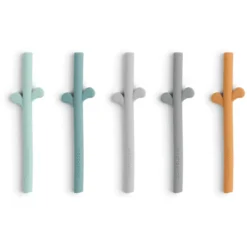 Done By Deer ™ Peekaboo Rietje 5-Pack Kleurmix Blauw