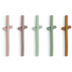 Done By Deer ™ Peekaboo Rietje 5-Pack Kleurmix Roze