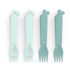 Done By Deer ™ Set Vorkjes Kiddisj 4 Stuks Raffi Blauw