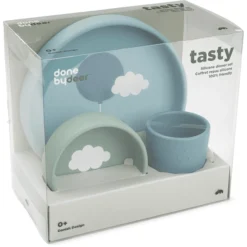 Done By Deer ™ Silicone Tafelgerei Set Happy Clouds Blauw -Lief En Klein done by deer silicone tafelgerei set happy clouds blauw a411210 2