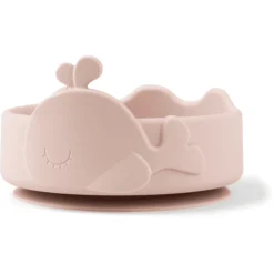 Done By Deer ™ Siliconen Kom En Babylepel Stick & Stay Wally Roze -Lief En Klein done by deer siliconen kom en babylepel stick amp stay wally roze a411930 4