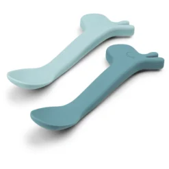 Done By Deer ™ Siliconen Lepel 2 Pack, Lalee Blauw -Lief En Klein done by deer siliconen lepel 2 pack lalee blauw a404578 2