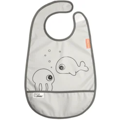 Done By Deer ™ Slabbetje Met Klittenbandzee Friends Grijs