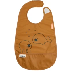 Done By Deer ™ Slabbetje Met Klittenbandzee Friends Mosterd Geel