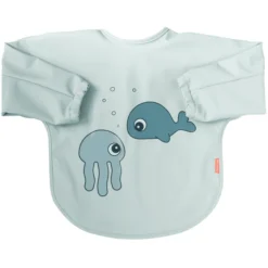 Done By Deer ™ Sleeve Bib Sea Friends Blauw