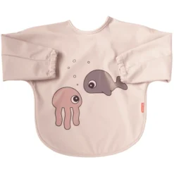 Done By Deer ™ Sleeve Bib Sea Friends Roze