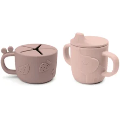 Done By Deer ™ Snack & Drink Beker Peekaboo Set Hert Friends Roze -Lief En Klein done by deer snack amp drink beker peekaboo set hert friends roze a341318 4