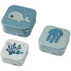 Done By Deer ™ Snack Box Set 3-pack Zee Friends In Blauw -Lief En Klein done by deer snack box set 3 pack zee friends in blauw a309024 2