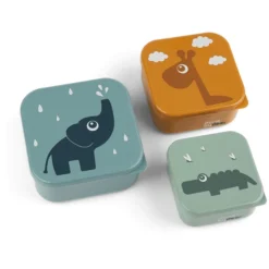 Done By Deer ™ Snackdoos Set Hert Friends Blauw 3-pack