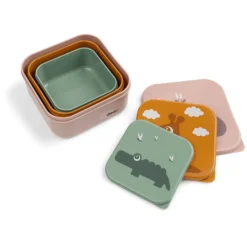 Done By Deer ™ Snackdoos Set Hert Friends Roze 3-pack -Lief En Klein done by deer snackdoos set hert friends roze 3 pack a341308 2