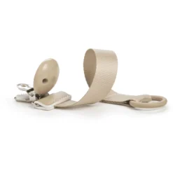 Elodie Fopspeenband Met Houtdetail, Pure Khaki -Lief En Klein elodie fopspeenband met houtdetail pure khaki a372127 3